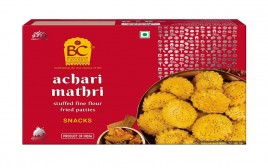 Bhikharam Chandmal Achari Mathri Stuffed Fine Flour Fried Patties  Pack  375 grams